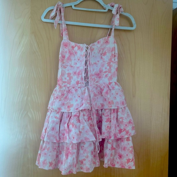 Brand New Bardot Spring Pink & White Floral Dress -LOVE SHACK FANCY LOOKALIKE 🌟 - Picture 1 of 4